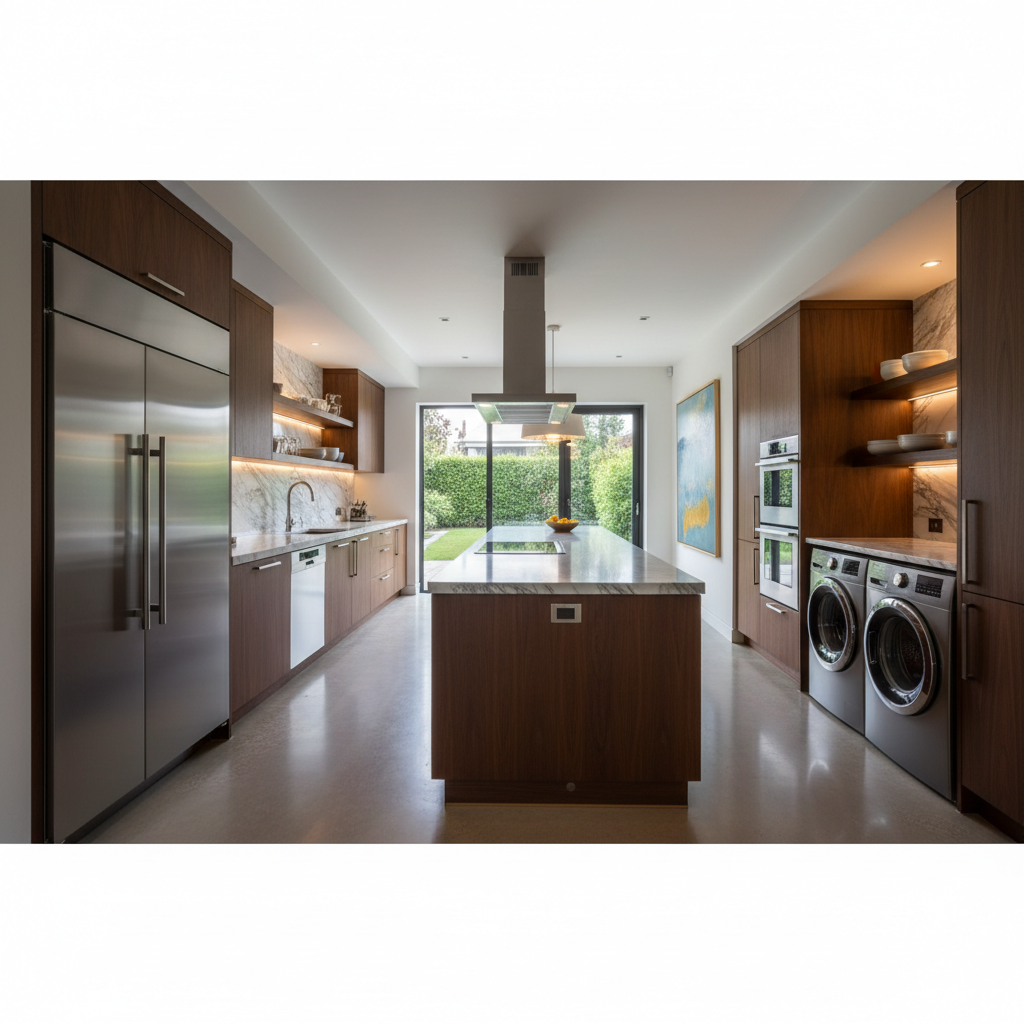 Premium household appliances in a luxury residential setting